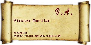 Vincze Amrita névjegykártya